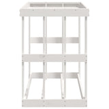 Outdoor Log Holder White 108x52x74 cm Solid Wood Pine 822632