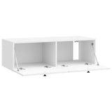 Wall-Mounted TV Cabinet High Gloss White 98 x 41 x 30 cm 898019