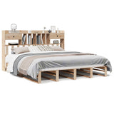 Bookcase Bed without Mattress 180x200 cm Super King Solid Wood Pine 3323968