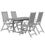 Garden Dining Set Grey Solid Acacia wood Standard Extendable 3079655