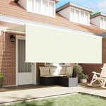 Retractable Awning Manual Cream and white 400 x 200 cm 3329783