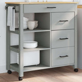 Kitchen Trolley MONZA 84x40x88.5 cm Solid Wood Pine 376113