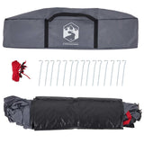 Camping Tent Dome 3-Person Grey and Orange Quick Release 4004228