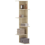 ZNTS Wall Corner Shelf Sonoma Oak 36.5x36.5x140 cm Engineered Wood 852629