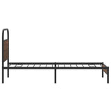 Bed Frame without Mattress 107x203 cm Brown Oak Engineered Wood 4100460