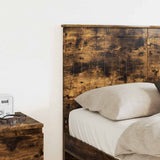 Headboard with Headboard Smoked Oak 135 cm Engineered wood 887775