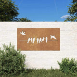 Garden Wall Decoration 105x55 cm Corten Steel Bird Design 824496