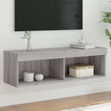 TV Cabinet with LED Lights Grey Sonoma 100x30x30 cm 837165