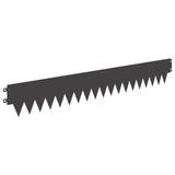 Lawn Edging 20 pcs 103 x 15 cm metal Black 8008239
