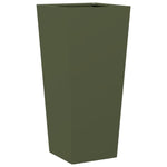 ZNTS Garden Planters Olive Green 2 pcs 35x35x75 cm Steel 851087