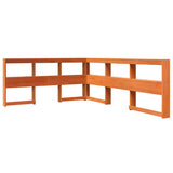 Bookcase Bed without Mattress Wax Brown 135x190 cm Solid Wood Pine 3324399