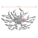 ZNTS Transparent&White Ceiling Lamp Acrylic Crystal Leaf Arms 5 E14 Bulbs 241476