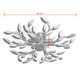 ZNTS Transparent&White Ceiling Lamp Acrylic Crystal Leaf Arms 5 E14 Bulbs 241476