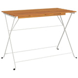 Folding Bistro Table 100x54x71 cm Solid Wood Acacia and Steel 319976