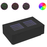 Coffee Table with Infinity LED Black 116x69x40 cm 3284057