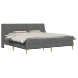 Bed Frame with Mattress Dark Grey 180 x 200 cm Fabric 3415236