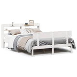 Bed Frame without Mattress White 140x200 cm Solid Wood Pine 3306620