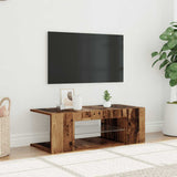 TV Cabinet with LED Lights Old Wood 90x39x30 cm Engineered Wood 856325