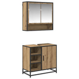 Bathroom Furniture Set 2 pcs Artisan Oak Engineered Wood 3402555