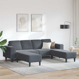 Sofa Set 3 pcs Dark grey Velvet 3335123
