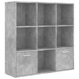 Book Cabinet Concrete Grey 98x30x98 cm Engineered Wood 801120