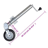 Trailer Jack Wheel 60 mm with 2 Support Tubes and 2 Split Clamps 3214423
