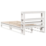 Bed Frame without Mattress White 90x190 cm Single Solid Wood Pine 3306514