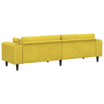 Velvet Sofa with Cushion Yellow 210 cm Velvet 3335159