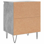 ZNTS Bedside Cabinets 2 pcs Concrete Grey 40x30x50 cm Engineered Wood 826837