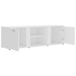 TV Cabinet White 120x34x37 cm Engineered Wood 801161