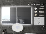 Bathroom Mirror Cabinet with Light, Bathroom Storage Cupboard with Adjustable Shelf, USB Powered, T3398P342287