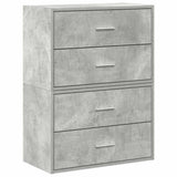 Cabinets with 2 Drawers 2 pcs Concrete Grey 60x31x40 cm Engineered Wood 858828