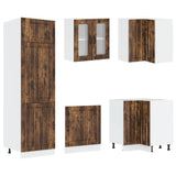 14 Piece Kitchen Cabinet Set Lucca Smoked Oak Engineered Wood 3314986