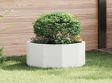 Planter White 60 x 60 x 35 cm Steel 883739