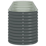 Garden Raised Bed 320x80x81 cm Galvanised Steel Grey 45522
