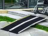 Wheelchair Ramp, 152L x 73Wcm, 272KG Capacity, Folding Aluminium Threshold Ramp with Non-Skid T3398P343504