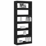 Book Cabinet Black Oak 80 x 30 x 198 cm Engineered Wood 3333923