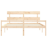 Senior Bed without Mattress 200x200 cm Solid Wood 3195371