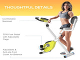 Folding Exercise Bike, Fitness Bicycle Indoor Trainer, 8-Level Magnetic Resistance Adjustable, with T3398P376863
