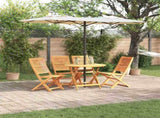Garden Dining Set Folding 5 pcs Brown Solid Acacia Wood 3375700