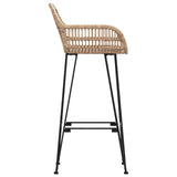 Bar Chair 2 pcs 55 x 52 x 105 cm Rattan and Iron 42011553