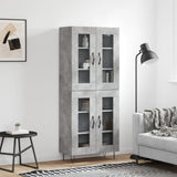 Highboard Concrete Grey 69.5x34x180 cm Engineered Wood 3198309