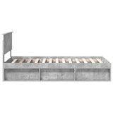 Bed Frame Concerte Grey 100 x 200 cm Engineered wood 3407916
