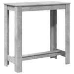 ZNTS Bar Table Concrete Grey 102x50x103.5 cm Engineered Wood 854412