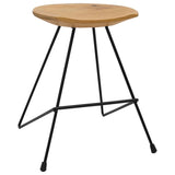 ZNTS Stools 2 pcs Solid Teak Wood 285202