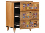 Sideboard with Drawer Natural 40 x 33 x 75 cm Solid Mango Wood 4018283