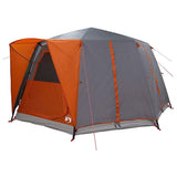 Cabin Tent 6-Person Grey and Orange 425 x 396 x 222 cm 42004025