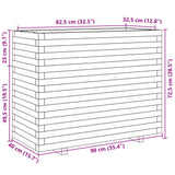 Garden Planter 90x40x72.5 cm Solid Wood Pine 3282594