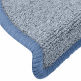 Stair Mats 15 pcs 65x24x4 cm Light Grey and Blue Half Round Large 322375