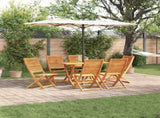 Garden Dining Set Folding 7 pcs Brown Solid Acacia Wood 3375755